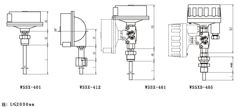 WSSX工業雙金屬溫度計（電接點型螺紋式）_http://m.fangxinge.com.cn_雙金屬溫度計_第3張